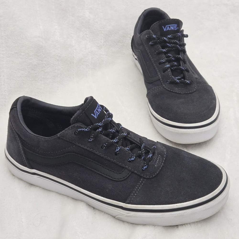 VANS Ward Canvas Youth Sz 6 Black Sporty Athletic Shoes Skateboarding Walking